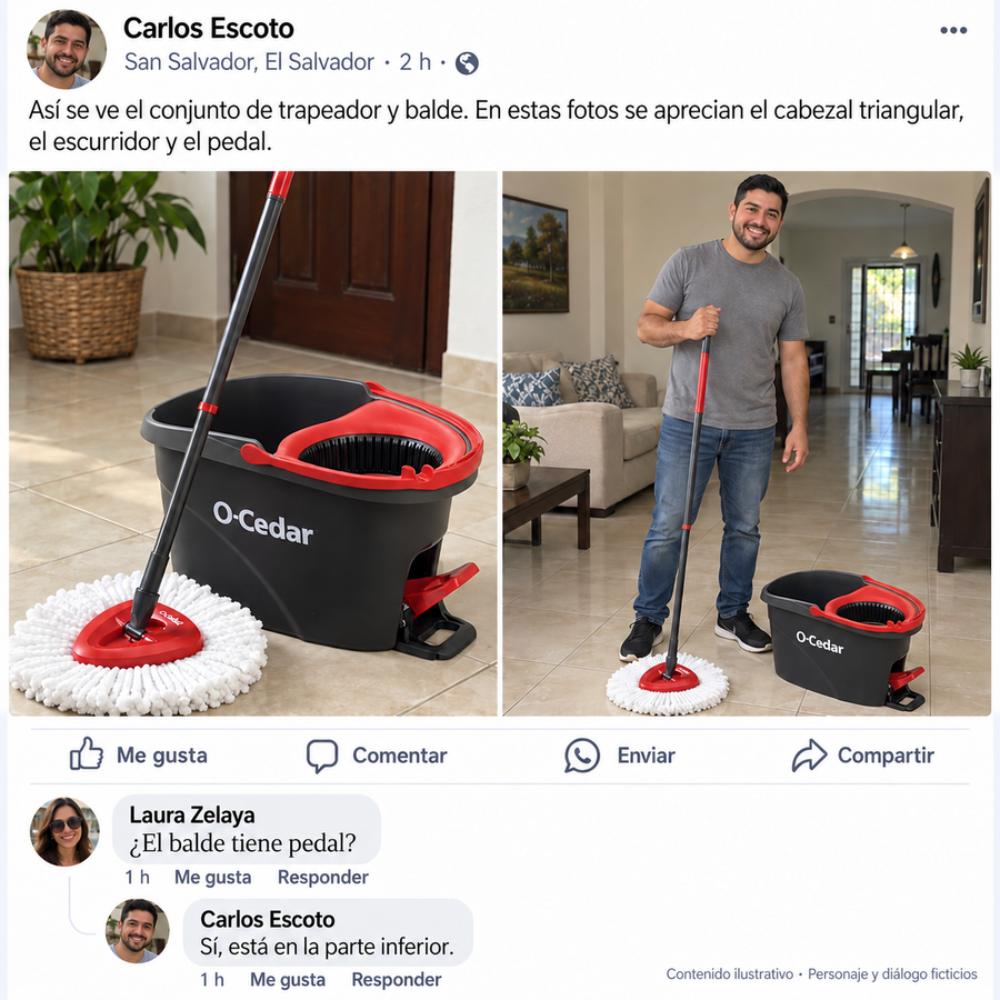 SpinClean Max — ¡Pisos Impecables Sin Ensuciar las Manos! - reseña de cliente 2