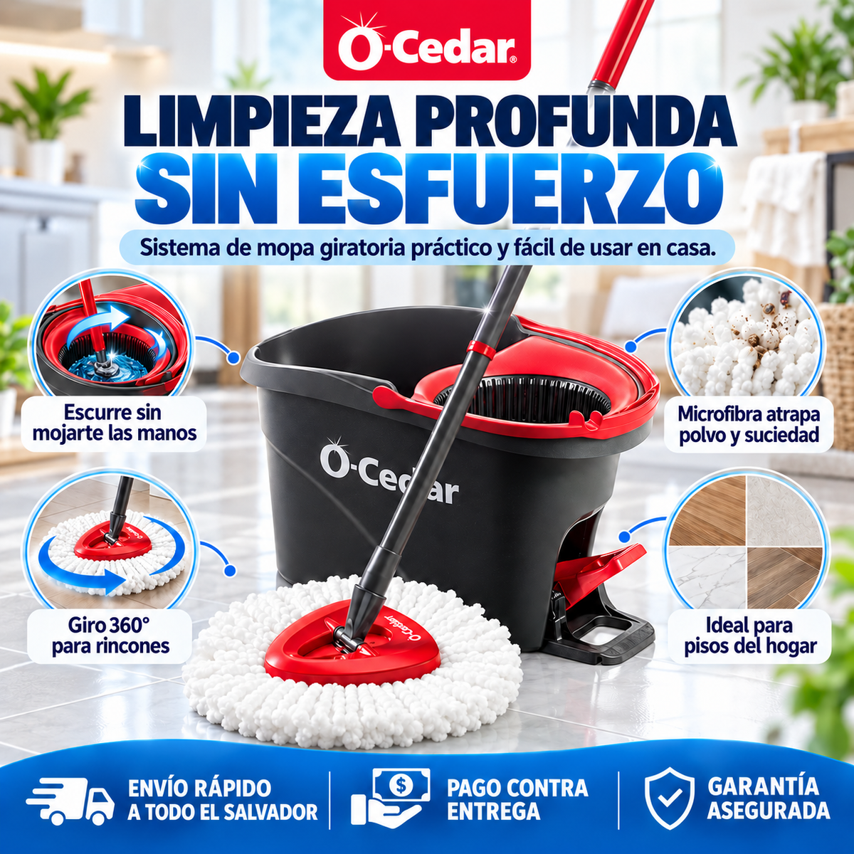 SpinClean Max — ¡Pisos Impecables Sin Ensuciar las Manos!